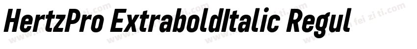 HertzPro ExtraboldItalic Regular字体转换